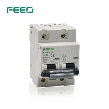 FEEO 2P 125A DC 550V Circuit breaker, Saules enerģija, Circuit breaker PV Sistēma C līkne MCB CE Sertifikāts