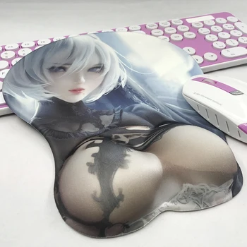 FFFAS Spēle NieR:Automāts Anime 2B Sexy Krūtis 3D Peles Paliktņa 3D Mīkstas Krūšu Mouse Pad Paklājiņš Rokas Balsts PC Mac Klēpjdatoru