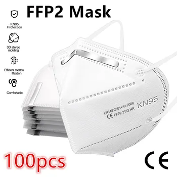FFP2 Maska 100gab KN95 Sejas Masku Atkārtoti Elpojošs Maske Putekļu Respiratoru, Aizsargājošu Nagu Maskas 5 Slāņi ffp2mask ĀTRA PIEGĀDE