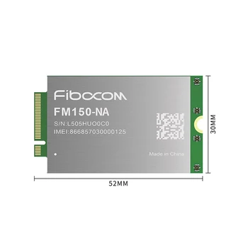 Fibocom 5G modulis FM150-NA M. 2 1*1 MIMO UL atbalsta SA&VDI ENDC FOAT/DFOTA/VoLTE/Audio/eSIM Ziemeļamerikā