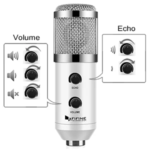 Fifine USB Mikrofonu un Plug & Play Kondensatora Mikrofons DATORU/Datoru Podcasting viena līnija, sapulču sevi studioRecording (K056)