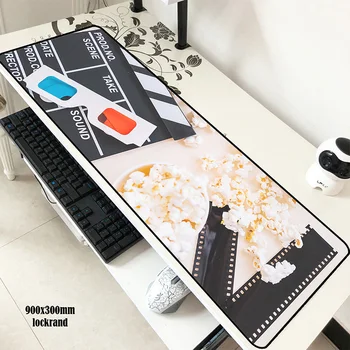 Filma Clapperboard pad peles datoru Profesionāliem datorspēļu peles paliktņa 900x300x2mm padmouse xl peles paliktnis ergonomiski biroja galda pārklāji