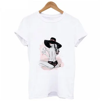 Flamingo Skaistumu Iespiests T krekls Sievietēm ar Īsām Piedurknēm T-krekls Femme Ulzzang t Vintage top lakrosa Sieviešu Apģērbu