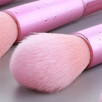 FLD 7pcs Super Soft Pink Aplauzums Sukas Komplekts Uzacu Korektoru Pulveris Fonds Kosmētikas Otiņu Komplekts Rīku Brochas De Maquillaje