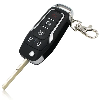 Flip Keyless Ieceļošanas Modificētu Locīšanas Tālvadības Taustiņu 4+1/5 Pogu Smart Auto Atslēgu Fob 433MHZ 4D63 Mikroshēmu Ford Focus Fiesta Neslīpēts Asmens
