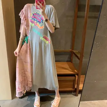 Flora Kleita Sievietēm Pavasara Vasaras 2020. gadam rozā Kleita korejiešu Stilā Sexy Kleita Strappy Kawaii Drēbes Streetwear jupe femme plus lieluma