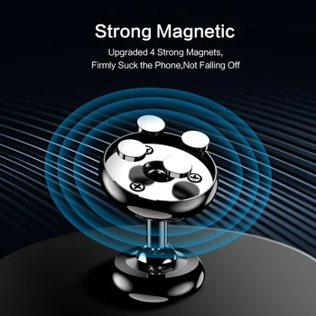 FLOVEME Mini Magnētisko Auto Telefona Turētājs Stāvēt Dubultā 360 Grozāms Bumbu Tālrunis Šiks Magnēts Mobilo sakaru Šūnu Mobilo Tālruni Atbalsts