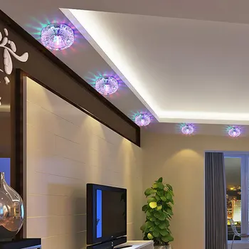 Flush Mount Mazo Modernu LED Griestu Gaismas, lai Telpu Dekorēšana Priekšā, Balkons, Veranda Kristāla Gaismas Koridoriem Gaismas Armatūra