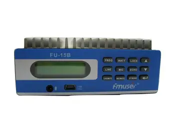 Fmuser FU-15B Zilā Krāsā FM radio Raidījums bezvadu wifi bezvadu audio Raidītājs Jaunu Produktu Ar GP100 Antenas Bezmaksas Piegāde