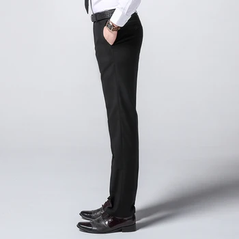 Formālās bikses vīriešu biznesa sociālo bikses Slim taisni darba bikses vīriešu Uzvalku Bikses Garuma bikses klasiskās Vīriešu bikses Birojs