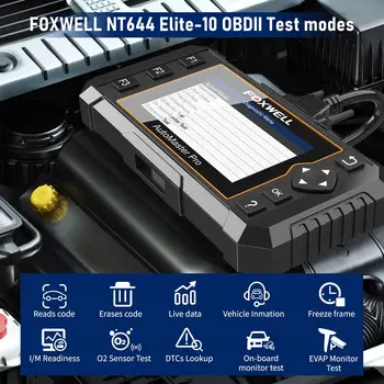 Foxwell NT644 Elite Automašīnu Diagnostikas Rīks Motora Analyzer OBD2 Skeneris Profesionālās Visas Sistēmas Kodu Lasītājs Oil Reset Bezmaksas Piegāde