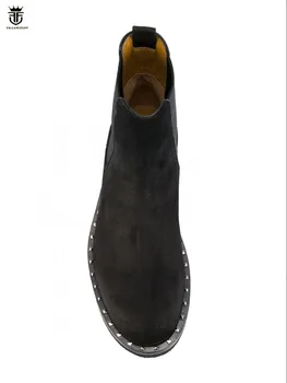 FR.LANCELOT 2020. gadam, modes norādīja toe vīriešu ādas zābaki Vintage Stila vīriešu modes zābaki mujer bota Matēta gumijas zoles zābaciņi
