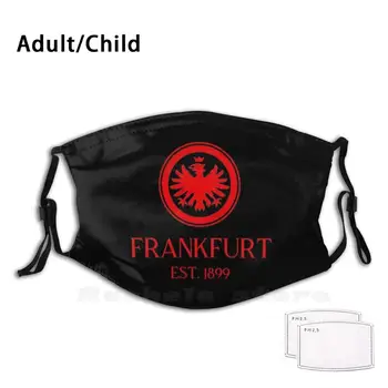 Frankfurtes Red Pieaugušo Bērni Anti Putekļu Filtrs Diy Maska Frankfurtes Eintracht Frankfurt Sge Launische Diva Deutschland Vācu Vācija