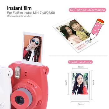 Fujifilm Instax Mini Filmu Instax Mini 8 9 Filmas par Fujifilm Instax Mini 7s/8/25/90/9 Instax Kameras Mini 8 9 Kino