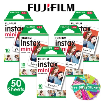 Fujifilm Instax Mini Filmu Instax Mini 9 Filmas Baltās Malas, 50 Loksnes Fuji Instax Mini 8 Fotokamera + Bezmaksas Uzlīmes