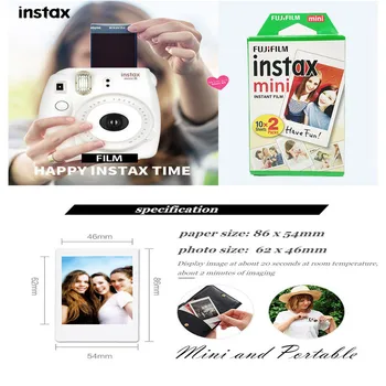 Fujifilm Instax Mini Plēves 10 20 30 40 50 60 80 100 Loksnes 3 collu mini 9 Polaroid FUJI Tērzēšanas Kamera, Foto Mini 9 8 7s 70 90