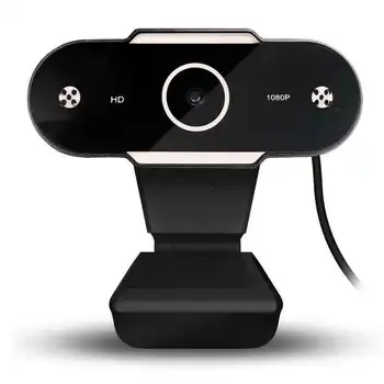 Full HD 1080P Webcam Web Kamera Ar Mikrofonu Web Cam Mini Datoru Grozāms Piederumi Regulējams Leņķis Video Ierakstīšanu Darbu