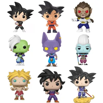 Funko pop Amīnu Dragon Ball Goku Beerus GRETA APE VEGETA pvc Rīcības Attēls Kolekcionējamus Modeli, Rotaļlietas bērniem ar oriģinālajā kastē