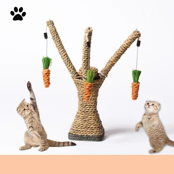 Funny Kaķis Nulles Board Interaktīvās Rotaļlietas Kaķēns Sizala Nesaskrāpē Pastu, Un Pad Kaķis Tornī Kāpšanas Rotaļlietas Darbības Koks Ar Laktām