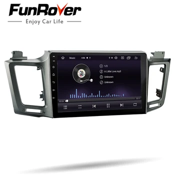 Funrover 2.5 D+IPS auto multimedia player android 9.0 2 din dvd Toyota RAV4 2013-17 stereo auto radio, gps navigācija