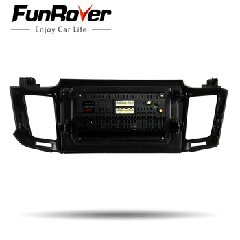 Funrover 2.5 D+IPS auto multimedia player android 9.0 2 din dvd Toyota RAV4 2013-17 stereo auto radio, gps navigācija
