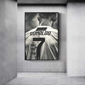 Futbola Zvaigzne C-Ronaldo Plakāti un Izdrukas Retro Sporta Sienu Mākslas Glezna Uz Audekla Attēlu Dzīvojamā Istaba Cuadros Dekori