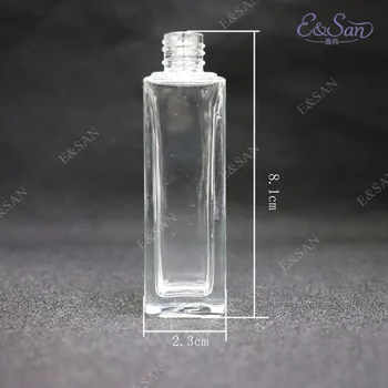 FX079-20ML Jaunu Caurspīdīgs Kvadrāta Smaržu flakona Stikla Tukšu Aerosola Pudelē, 100GAB/DAUDZ