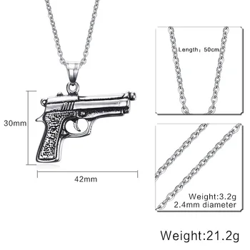 FXM CCE49 nerūsējošā tērauda kaklarota karstā pārdot zelta krāsā augstākās kvalitātes vientuļas sievietes 42mm Pistole dāvanu sieviešu rotaslietas