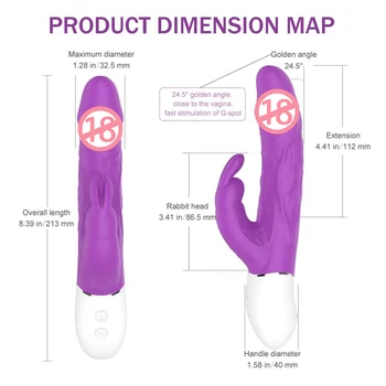 G Spot Trušu Vibrators Pieaugušo Seksa Rotaļlietas ar Zaķa Ausis Klitora Stimulācija,Dildo Vibratoru Clit Stimulators Kluss Dual Mehānisko