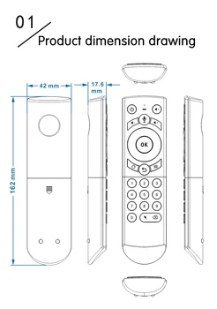 G21 pro Backlit Gaisa peles Bezvadu Smart Balss Tālvadības pults ar INFRASARKANO Mācību Mikrofons Žiroskopu Android TV Box X96 H96 MAKS.
