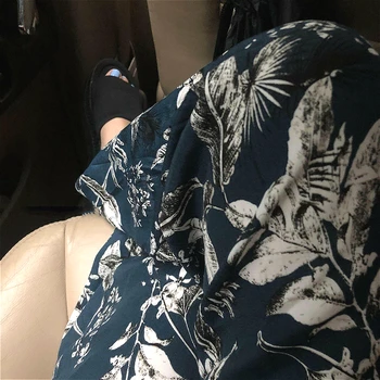 Gadījuma Bikses Plaša kāju Sieviešu Mopping Iespiesti Harajuku Plānas Vasaras Pludmales Vintage Sieviešu Visu maču korejiešu Stilā Zaudēt Pārklājus Šiks
