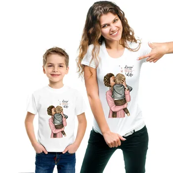 Gadījuma Mamma Bērnu T-Krekls Ģimenes Saskaņojot Tērpiem Māte Un Dēls Saskaņojot Tērpiem Ģimenes Izskatās Zēnu Drēbes