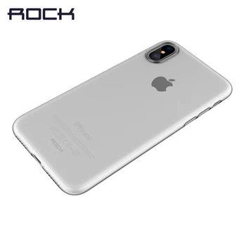 Gadījumā, iPhone X Rock justies touch Super Slim 0.45 mm aizsardzību atpakaļ matēts vāks iPhone X lietā, Coque Fundas par iPhoneX
