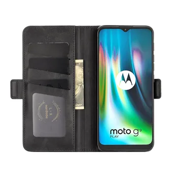 Gadījumā, MOTO G9 Ādas Maks Flip Cover Vintage Magnēts Phone Gadījumā Moto G9 SPĒLĒT Coque