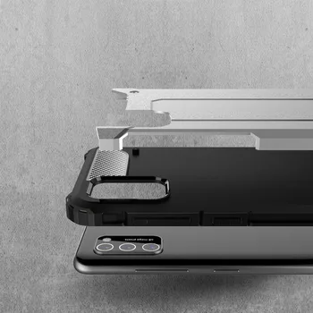 Gadījumā Xiaomi Poco M3 Gadījumā 6.53 Collu Izturīgs Bruņas Hibrīda Aizsardzības Aizmugurējo Vāciņu PocoPhone M3 antidetonācijas Buferi Gadījumā