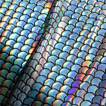 Gaismu atstarojoša Zvīņveida Stiept Auduma Hologrammas Spandex Audums DIY Svārki ar Asti Peldkostīmi Dekoru, apģērba Lāzera Audumu Dizainers