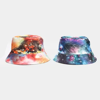 Galaxy zvejnieka Cepure Sievietēm, Ielas tīras kokvilnas baseina cepuri karstā pārrobežu e-komercijas double-sided, cepure, saulessargs