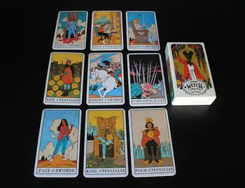 Galda Spēles Tarot Kartes Oracle Mūsdienu Raganu Burvestībām Piegādes Zīlēšana Pieaugušajiem un Bērniem, kas Spēlē Karti