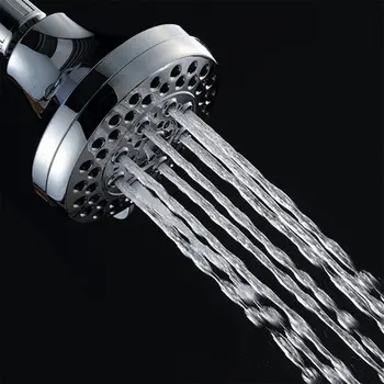 Galvanizācijas 5-Nosakot Dušas Galvas Augsta Spiediena Leņķis Regulējams Showerhead ar Anti-Aizsprosto Sprauslas