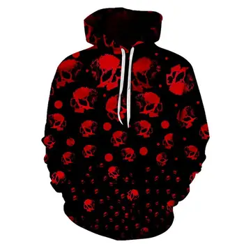 Galvaskausa hoodies vīriešiem smieklīgi 3D iespiesti hoodies Hip HOP Hoodies jaunums Streetwear rudens jakas ar kapuci Mlae treniņtērpi