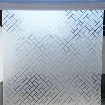 Garums 200cm Logu Privātuma filmu Režģu Matēta Stikla uzlīmes, Statiskā Piekļauties guļamistaba Biroja durvis Mājas dekoratīvu PVC Plēves Stikla