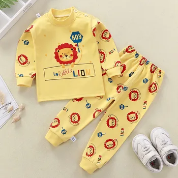 Gatavs akciju puiku drēbes uzstādīt Karikatūra kokvilnas Bērnu Apģērbu Komplekts Kids Rudens jaundzimušo bērnu apģērbu Komplekts 0-24month bērnu uzvalks