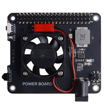 GeeekPi DockerPi Power Board Aveņu Pi 4B & 3B+ & Visas Platformas Barošanas Auto Dzesēšanas Ventilatoru Izplešanās Valde