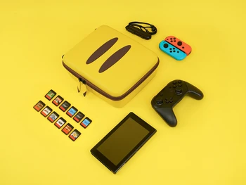 GeekShare Nintendo Slēdzis Pika Uzglabāšanas Soma Svītru Dzeltena Ceļojumu Cietais Apvalks Case Pro Nintendo Slēdzis Piederumi