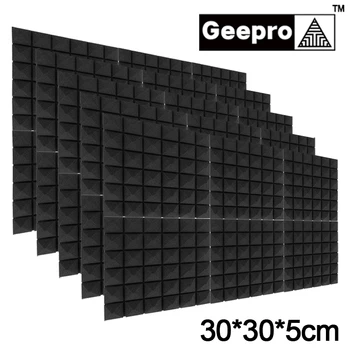 Geepro 30x30x5cm 3D Piramīdas Forma Studio Akustisko Putu Skaņas Putu Skaņas Izolācija Aizsardzības Sūklis skaņas izolāciju Akustisko Paneļu