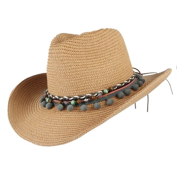 GEMVIE Vasaras Cepures Sievietēm Outback Salmu Cepure Vīriešiem Rietumu Kovboju Cepure Panama Sun Beach Klp 2020. Gadam Jaunas