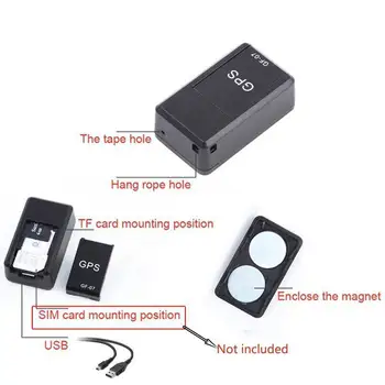 GF07 Magnētisko Mini Auto Tracker Reālā laika GPS atrašanās vietas Izsekošanas Ierīci Magnētisko GPS Tracker reāllaika Transportlīdzekļu Meklētājs