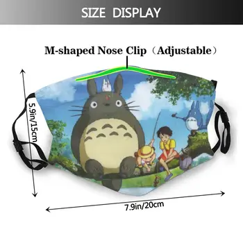 Ghibli Mutes, Sejas Maska Totoro Sejas Maska Modes Smieklīgi ar 2 Filtriem Pieaugušo