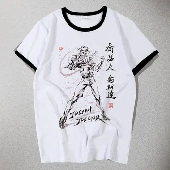 Giorno Giovanna T krekls Anime JOJO Dīvaino Piedzīvojumu Zelta Vēja Cosplay T-krekli tintes glezna vasaras tshirt Topi Vīriešu t-veida
