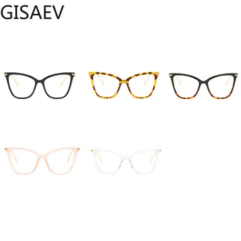 GISAEV Lielizmēra Kvadrātveida Rāmis Kaķis Brilles Sievietēm Lielu Neregulāra Kvadrāta Tuvredzība Acu Klases Rāmis Retro Super Gaismas Modes Brilles